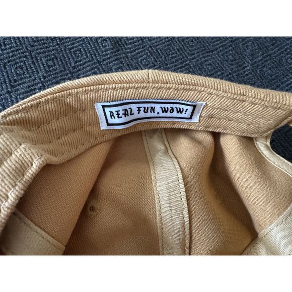 Never Worn Mustard Real Fun Wow Logo Baseball Cap Hat - Picture 5 of 5
